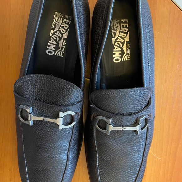 FERRAGAMO: Men\'s Parigi Gancini Leather Drivers - Excellent Condition. Size 10 main image 7